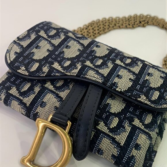 DIOR Saddle Oblique Wallet - Chic Card Case & Clutch Purse - Picture 2 of 4